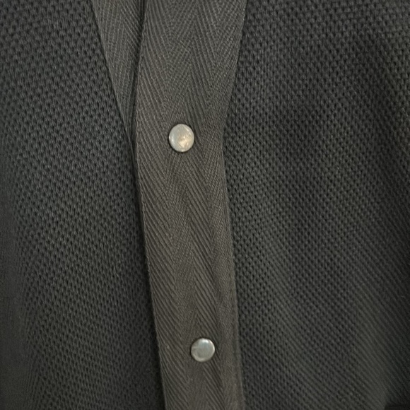 Men’s Saratoga by Robert Peritz Cotton Navy Vest Front Snap Closure size L VNTG - Picture 5 of 13